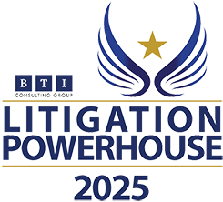 BTI Litigation Powerhouse 2025 Logo